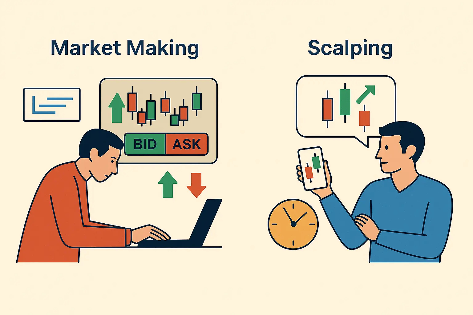 Market Making در برابر Scalping