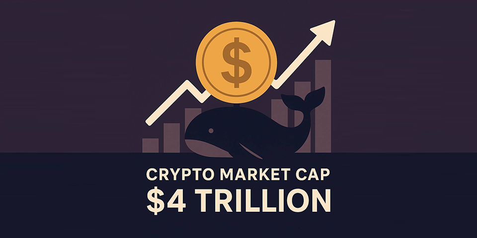 ارزش بازار کریپتو به ۴ تریلیون دلار رسید؛ نهنگها وارد عمل شدند